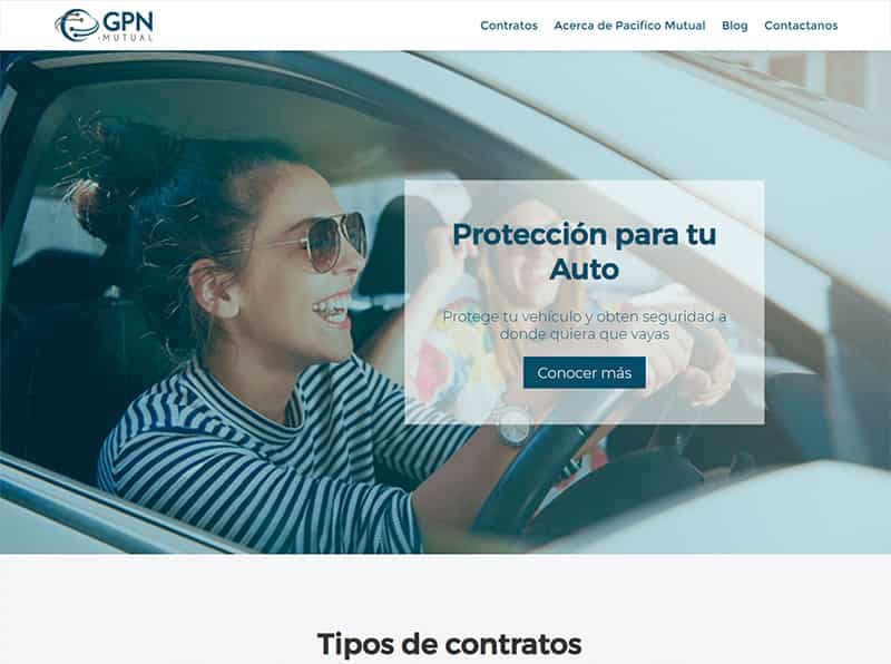 Página principal de GPN Mutual Web / Pacifico Mutual Web